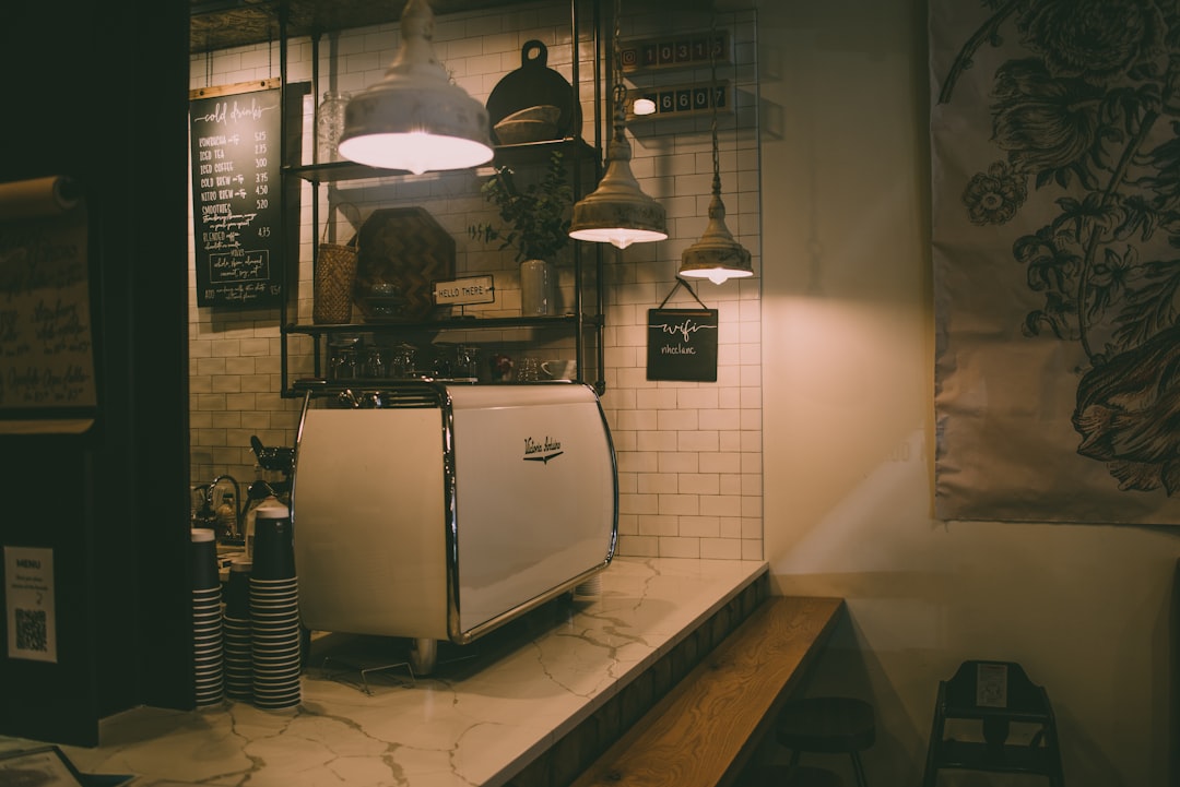 Photo Coffee shop wall lamp